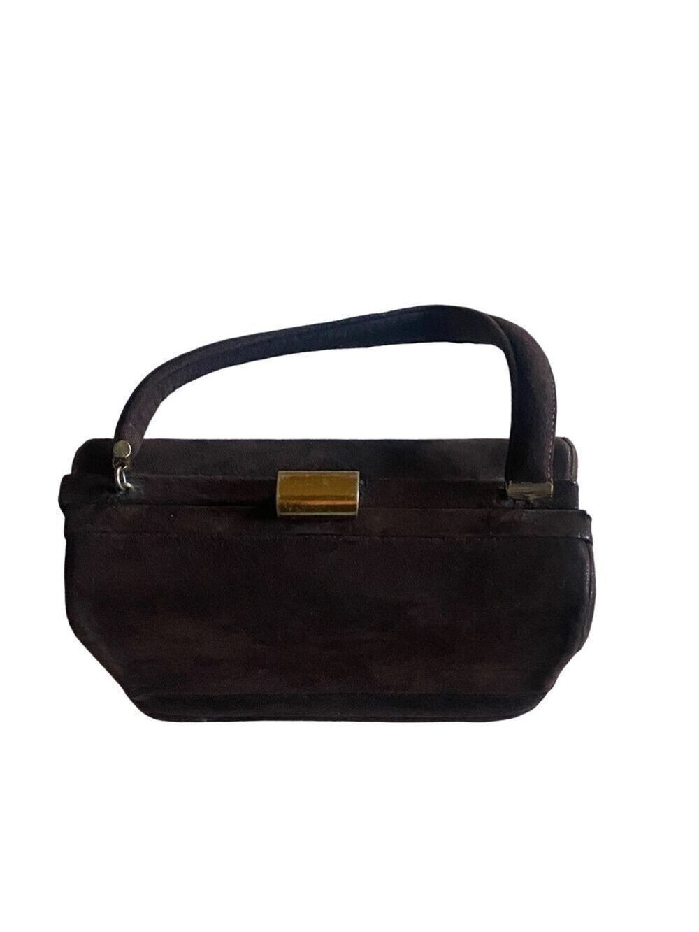 Vintage Brown Suede Handbag